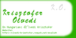 krisztofer olvedi business card